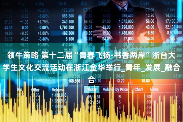 领牛策略 第十二届“青春飞扬·书香两岸”浙台大学生文化交流活动在浙江金华举行_青年_发展_融合